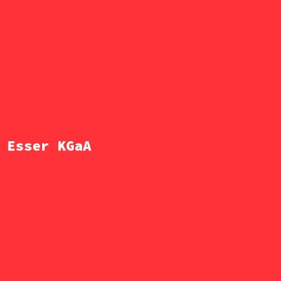 Manufacturer: Esser KGaA