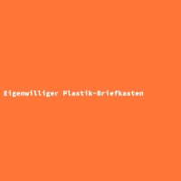 Eigenwilliger Plastik-Briefkasten